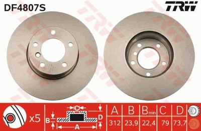 КОМПЛЕКТ ТОРМОЗНОЙ ДИСК ТОРМОЗНЫХ ПЕРЕД BMW 1/2/3/4/X1 2,0-3,0 05-