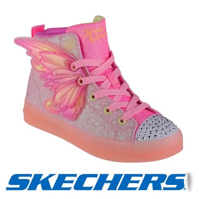 Skechers Buty Dziecięce Trampki Twi-Lites 2.0 ŚWIECĄCE SKRZYDEŁKA RÓŻ 30