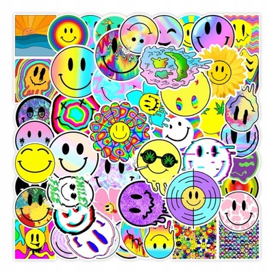 100 ШТУКИ SMILEY НАКЛЕЙКИ GRAFFITI БАГАЖНИК SAMOC LOK499