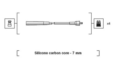 Дроти запалювання polonez 1.6 spi 97- /mm/ фото №1