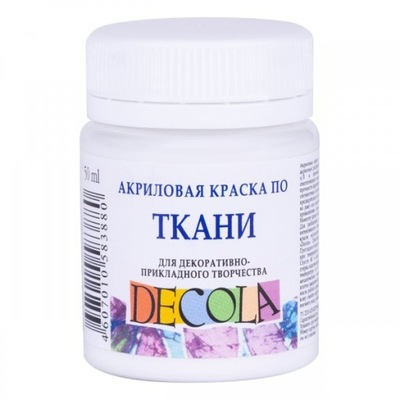 Farba Do Tkanin Decola 50 ml White