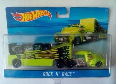 Hot Wheels Ciężarówka + Autko Rock n` Race