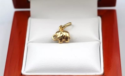 ZŁOTA ZAWIESZKA SŁONIK P585 W. 0,58G