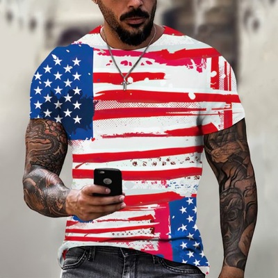 T-shirt Y2K Letnia koszulka mężczyźni krótki 3D