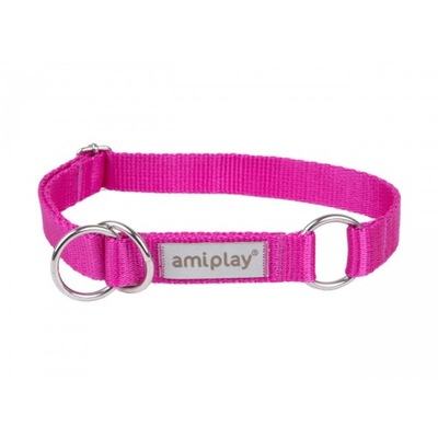 Amiplay Samba Obroża półzaciskowa XL 40-60 cm x 2,5 cm różowa dla psa
