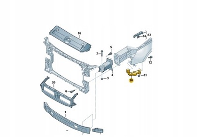 КРОНШТЕЙН БАМПЕРА ПРАВА 8W0807284 AUDI A4 B9 OD ASO