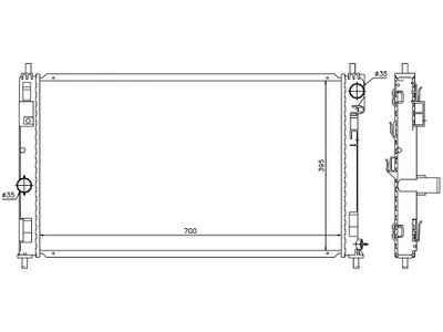 Dodge avenger 2008- радиатор 5058556aa фото №1