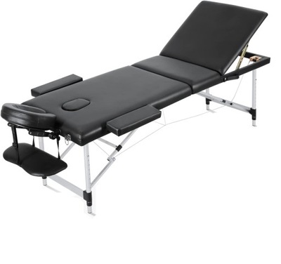 Stół do masażu lekki, składany na trzy części z aluminiowymi nogami