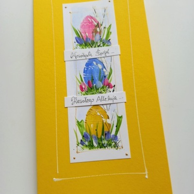 Kartki ręcznie malowane Wielkanoc DL