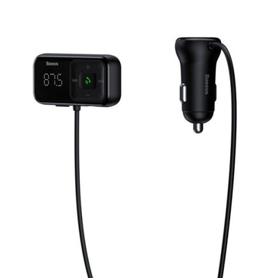 BASEUS TRANSMITER FM ŁADOWARKA DO AUTA 2xUSB TF