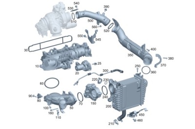 Оригинальный номер прокладка распределителя воздуха mercedes c фото №1