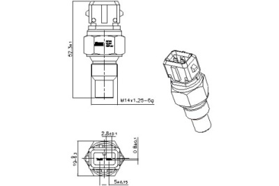 Nissens датчик температури рідина охолоджуючий citroen berlingo фото №1