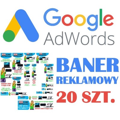 Google Ads Reklama BANERY GRAFICZNE 20szt.+PSD