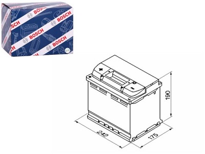 AKUMULIATORIUS BOSCH 12V 63AH 610A S5 L + 1 242X175X190 B13 PALEIDIMO 