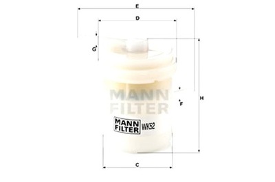 MANN-FILTER FILTRAS DEGALŲ DAEWOO TICO 0.8 02.95-12.00 