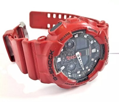 ZEGAREK CASIO GSHOCK GA-100B CZERWONY