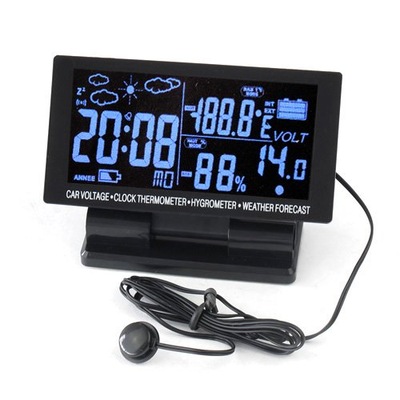 VOLTAGE METER AUTO 12V 24V CLOCK ALARM HIT  