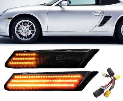 DINÁMICO NEGRAS LUCES DIRECCIONALES DIODO LUMINOSO LED PORSCHE 987 BOXSTER 2005-2012 72DIODO LUMINOSO LED  