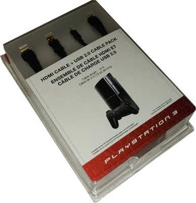 ZESTAW KABLI HDMI + USB 2.0 SONY PS3 FAT SLIM NOWY