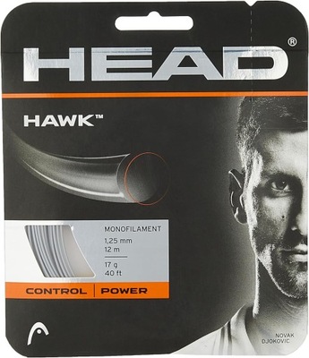 Naciąg tenisowy Head HAWK 1,25 mm / 12 m odcienie szarości