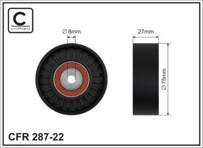 TENSOR CFR 287-22 ROLLO 75X8X27 PLÁSTICA GLADKA ILOSC 2  