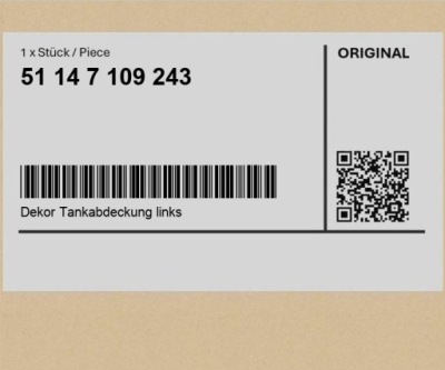 Dekor защита бака с левый bmw k54 r 1200 rs, r 1250 rs фото №1