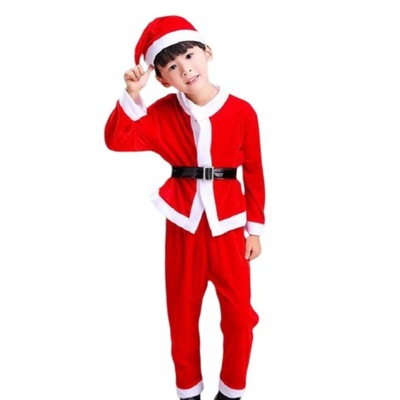 Kostium Świętego Mikołaja Dziecko Ubrania Dla Dzieci Aksamitne Sukienki Chłopiec 110cm