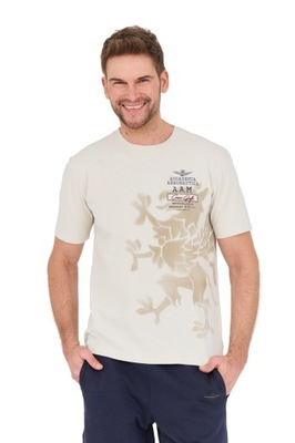 AERONAUTICA MILITARE Beżowy t-shirt M.C. XL