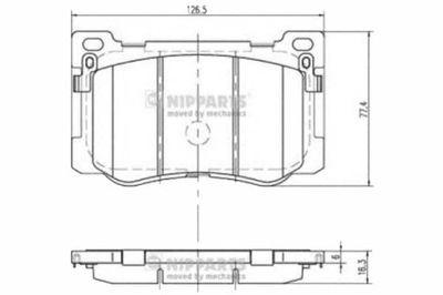 Nipparts тормозные колодки тормозные hyundai genesis 08 p фото №1