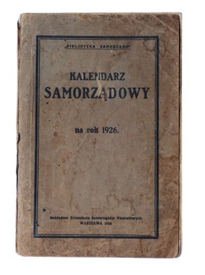 Kalendarz samorządowy na rok 1926