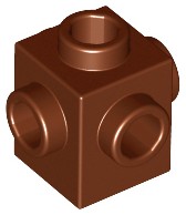 LEGO 4733 Klocek 1x1 z wypustkami brązowy