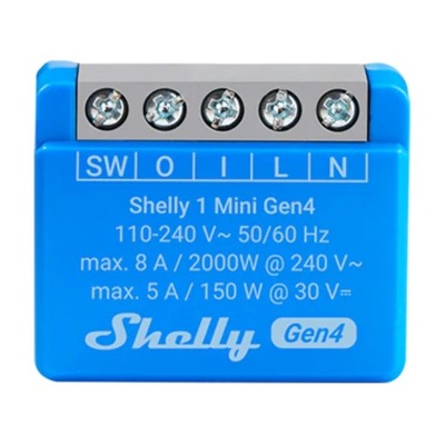 Sterownik Shelly 1 Mini Gen4 Zigbee Matter DO puszki Wi-Fi Bluetooth