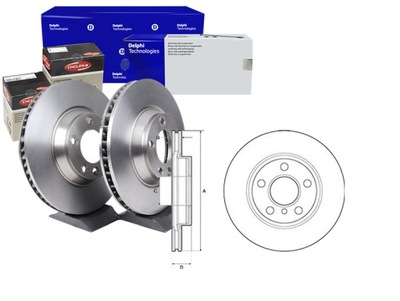 Delphi тормозные диски тормозные 2szt bmw 2 f45 mini f55 фото №1