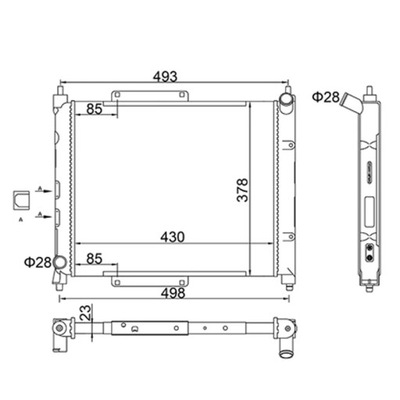 CHLODNICA, SISTEMA DE REFRIGERACIÓN DEL MOTOR HART 629 180  