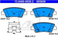 ATE КОЛОДКИ ТОРМОЗНЫЕ ЗАДНИЙ HYUNDAI I30 13- HYUNDAI I30 II 11-/I30 III 16-/KIA