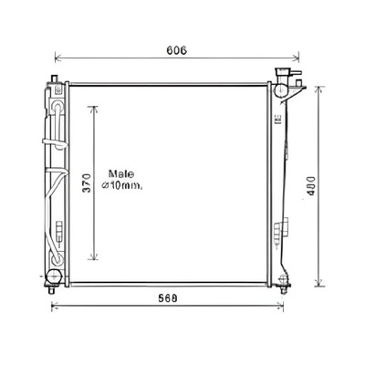 Радиатор hyundai ix 35 10-13 + 13- фото №1