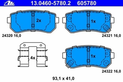 ZAPATAS DE FRENADO PARTE TRASERA KIA CEE'D 06-,HYUNDAI I30 07-  