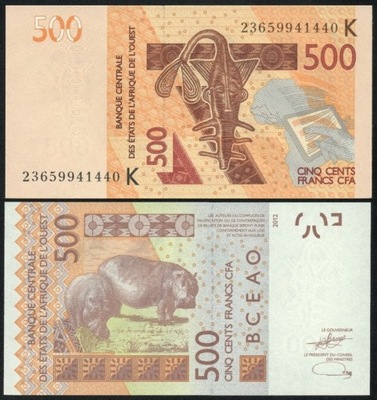 $ Afryka Zachodnia - Senegal 500 FRANCS P-719Kl UNC 2012(2023)