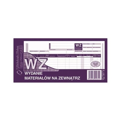 WYDANIE MATERIAŁÓW NA ZEWNĄTRZ 1/3 A4 WIELOKOPIA