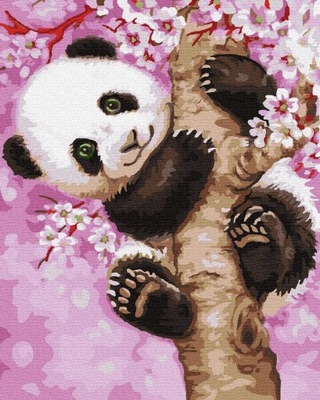 malowanie po numerach FIGLARNA PANDA 40x50 cm