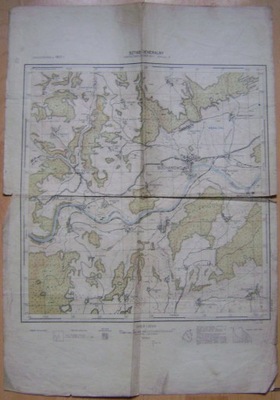 MAPA -SUCHANOWO -wyd.1949-przedruk mapy radzieckiej z 1938 roku Sztab Gener