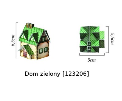 MDK Makiety domki do sklejania Domek Zielony