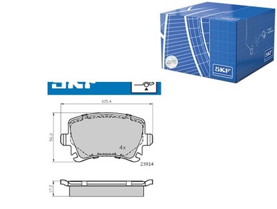 КОЛОДКИ ГАЛЬМІВНІ VAG A3 8P1 A3 CONVERTIBLE A3 SPORTBACK 8PA A4 A4 8EC