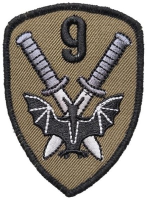 NASZYWKA 9 Warmiński Pułk Rozpoznawczy 9PR oznaka rozpoznawcza POLOWA