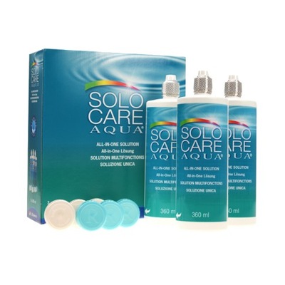 Płyn do soczewek Menicon Solo Care Aqua 3 x 360 ml