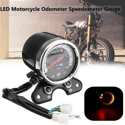 1pcs 9.5cm 12V Motorcycle Odometer Speedometer Tachometer Speedo Met~83084 