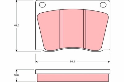 PADS BRAKE ASTON MARTIN FRONT MARTINI 4,0-6,3 69- GDB531  