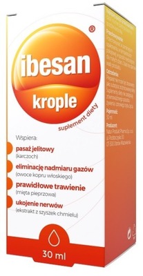 IBESAN KROPLE 30ml perystaltyka jelit ból brzucha