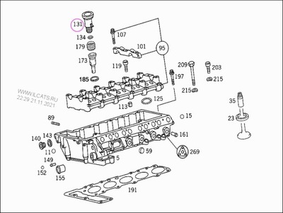 BLOQUE SILENCIOSO BOQUILLA RANURA MERCEDES OM606 A6060160050  