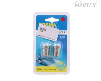 LUZ DIODO LUMINOSO LED 12V BA15S 5XDIODO LUMINOSO LED CZERW. BOSMA  